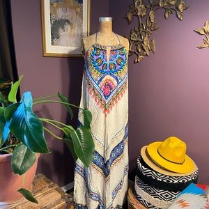 Geometric maxi dress - bold colors - boho chic